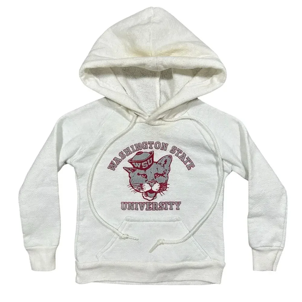 Vintage 80s WSU Washington State University Cougars Hoodie Baby 12 Months USA